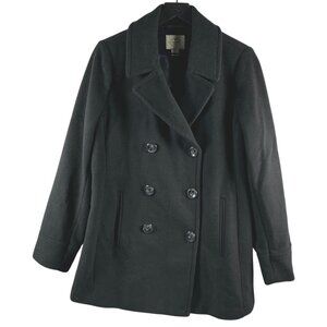 St. John’s Bay Peacoat – Black – Size L - Women's